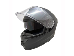 ModCycles - Full Face MMG Helmet. Model Zap. Color: Matte Black. DUAL VISOR. DOT APPROVED
